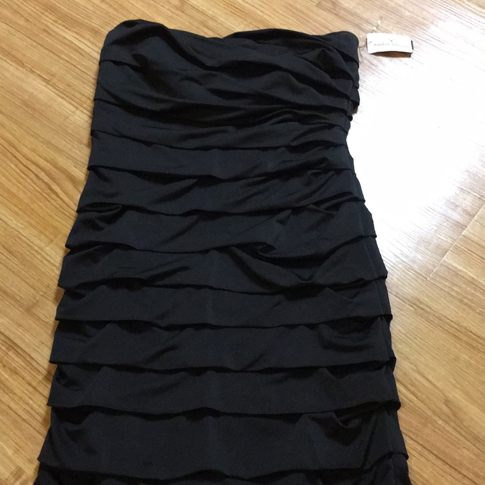Windsor black strapless dress